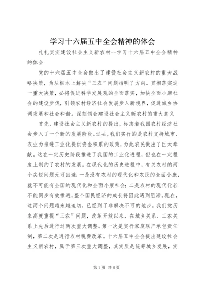 学习十六届五中全会精神的体会 (6).docx