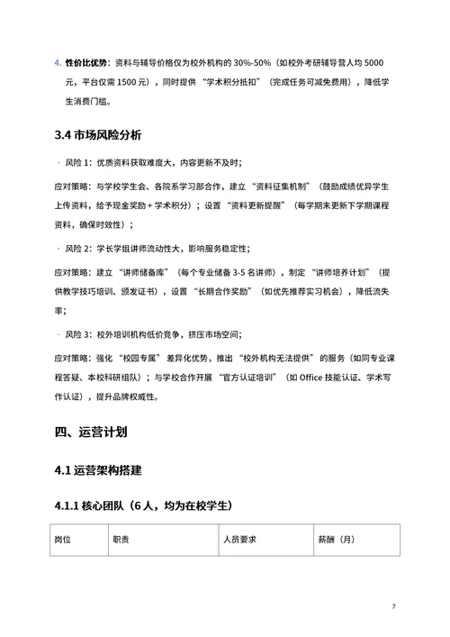 商业创业计划书