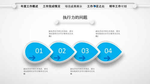 微立体蓝色年终总结工作汇报个人述职PPT