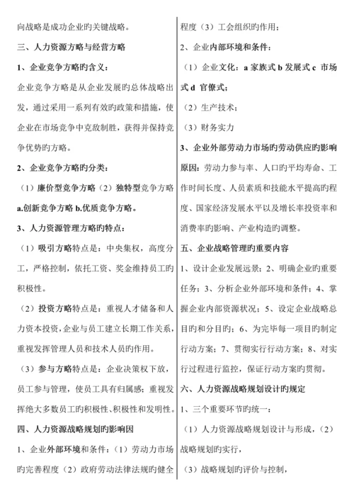 2023年企业人力资源管理师一级复习资料最新版.docx