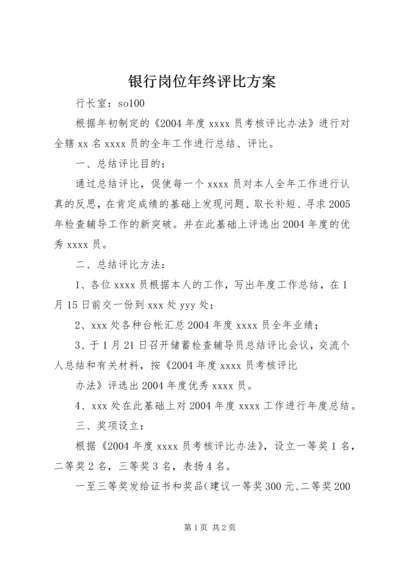 银行岗位年终评比方案 (7).docx