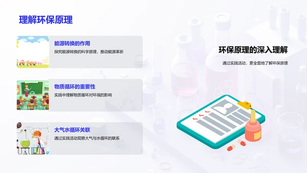 环保科学实验课PPT模板