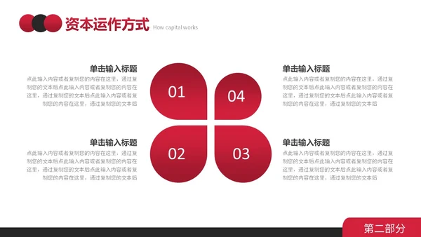 红黑简约形状商业计划书PPT模板