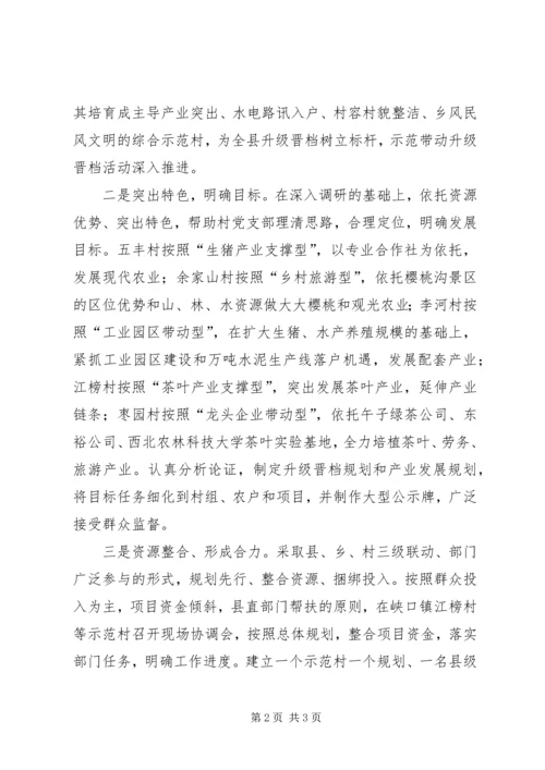 村级党组织升级晋档交流材料.docx