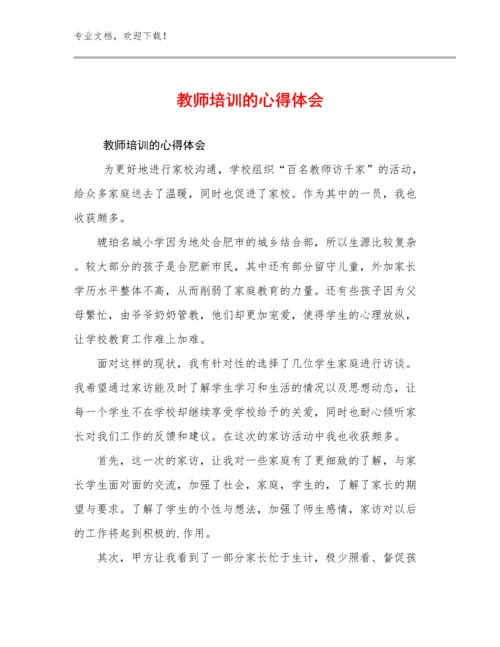 2023教师培训的心得体会优选例文23篇合集.docx