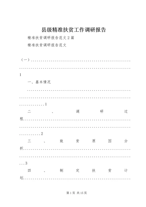 县级精准扶贫工作调研报告 (3).docx