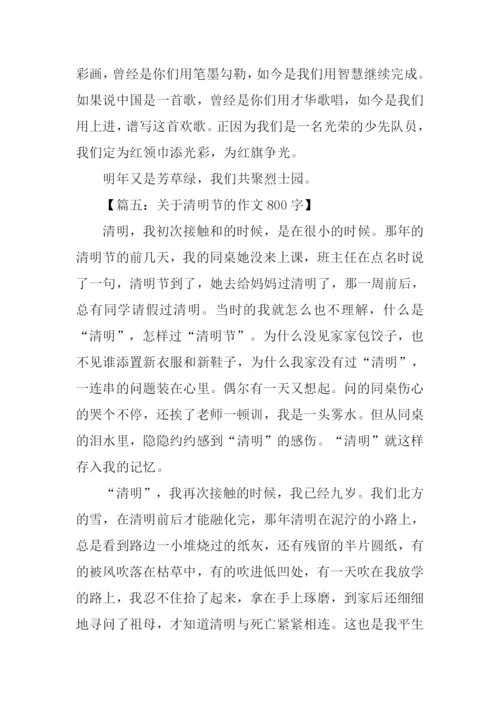 关于清明节的作文800字.docx