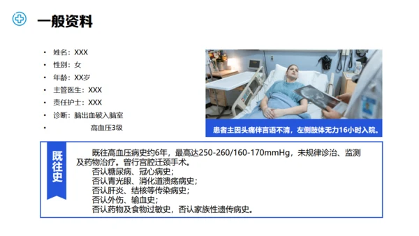 医疗护理个案汇报通用PPT模板