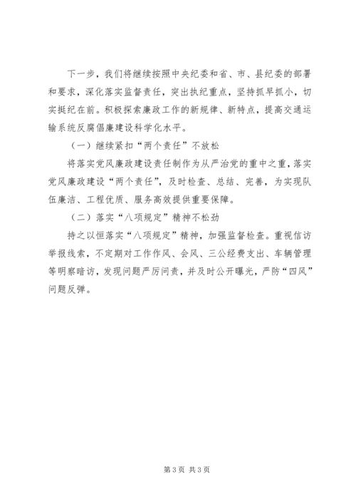 交通运输局监察室工作总结.docx