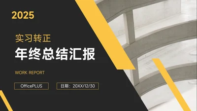 黄色暗色商务质感年终总结汇报PPT模板