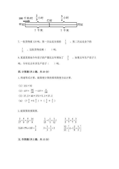 人教版六年级上册数学 期中测试卷带答案（巩固）.docx