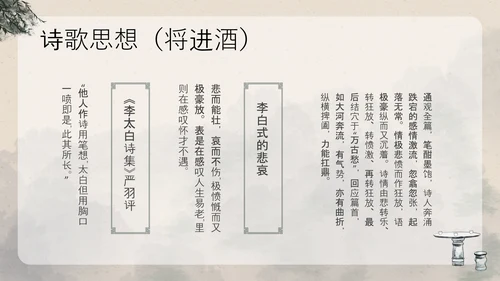浅色古风中国古代诗人名人介绍人物青莲居士李白PPT模板宣传人物介绍