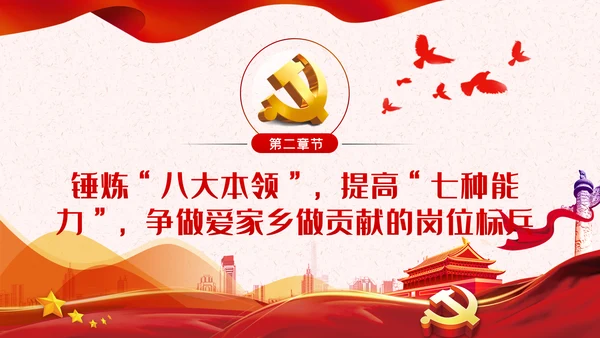 锤炼八大本领提高七种能力担当新使命开启新征程党课PPT