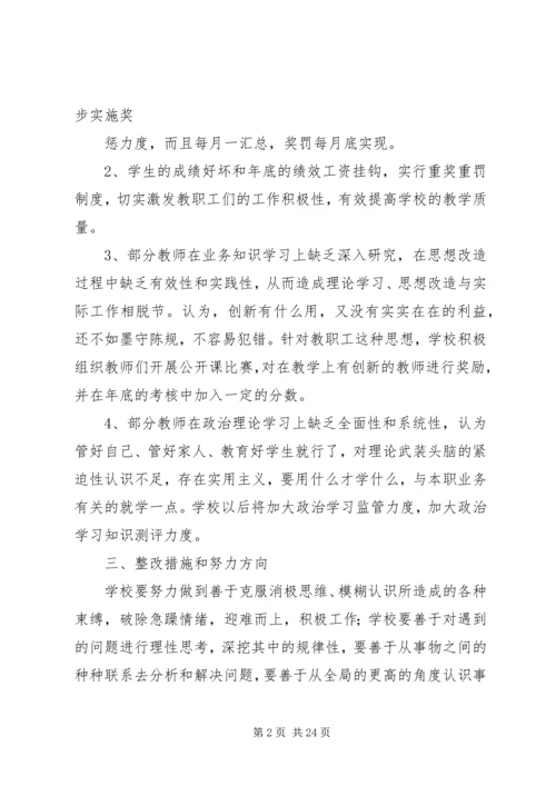 关于对深入学习贯彻党的十八大精神工作的自查整改方案.docx