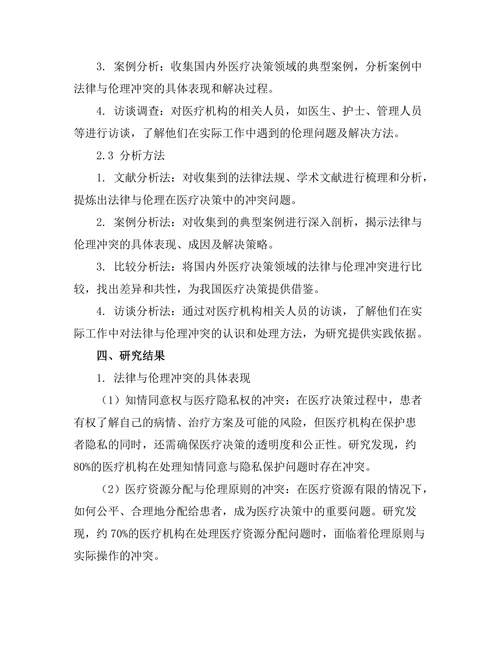法律与伦理在医疗决策中的冲突