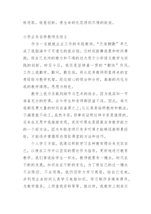 小学业务自修教师总结.docx