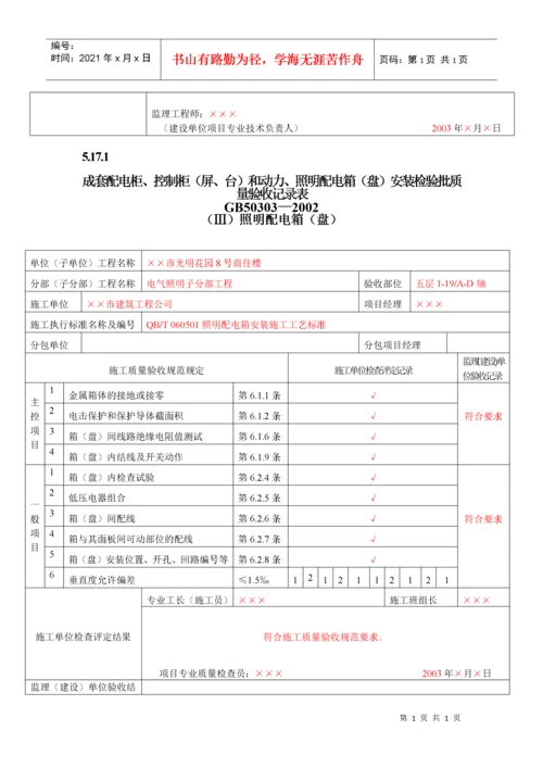 5_建筑电气工程检验批质量验收记录表.docx