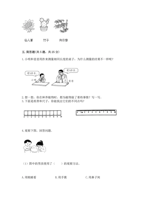 教科版一年级上册科学期末测试卷有答案解析.docx