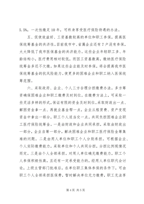 企业参加医疗保险调研报告.docx