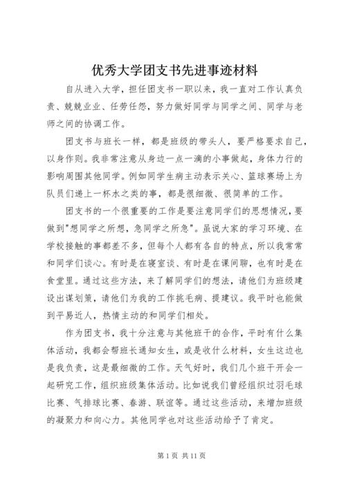 优秀大学团支书先进事迹材料.docx