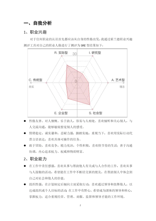 11页4200字物联网应用技术专业职业生涯规划.docx