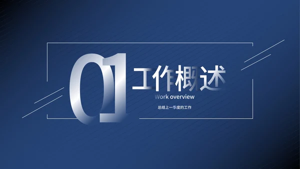 蓝色商务风职场员工竞聘述职总结PPT模板