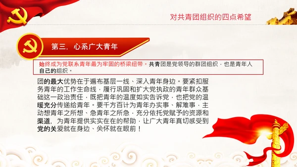 在庆祝共青团成立100周年大会上的讲话PPT