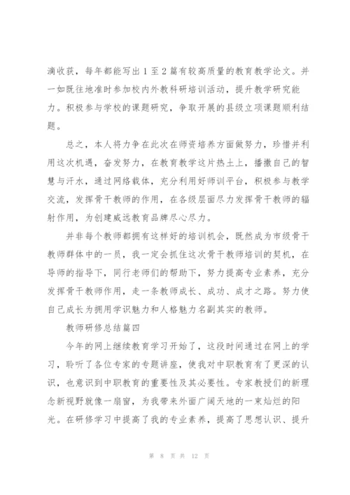 教师研修总结5篇.docx