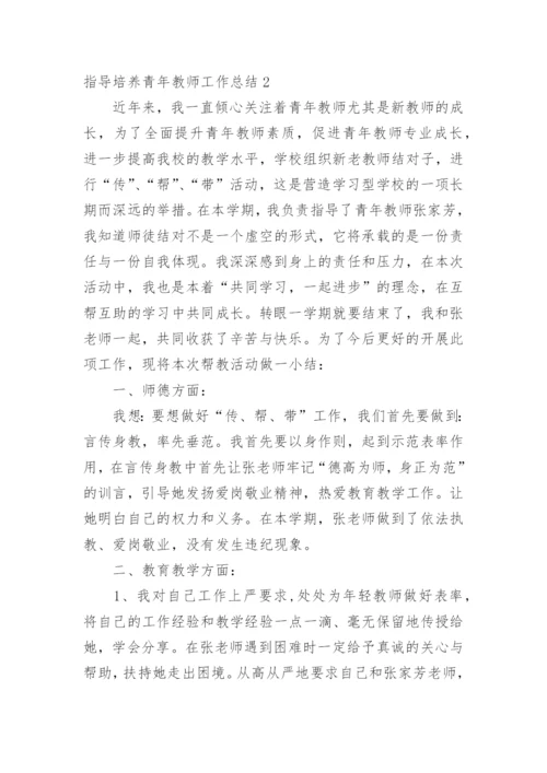 指导培养青年教师工作总结.docx