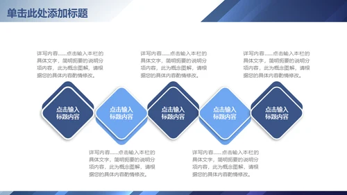 蓝色渐变立体质感商务通用PPT模板