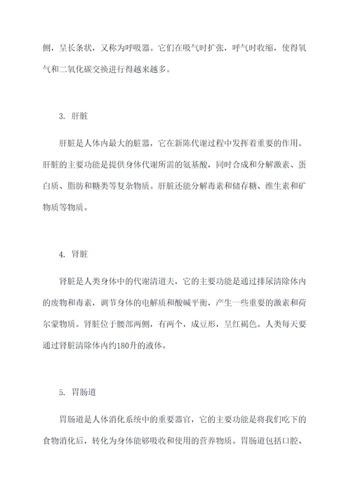 动物器官功效与作用