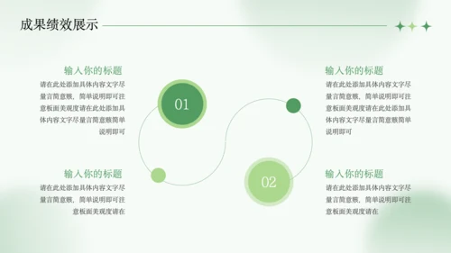 绿色清新风年中工作总结PPT模板