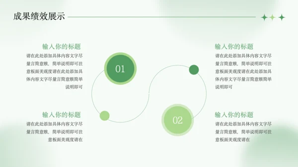 绿色清新风年中工作总结PPT模板