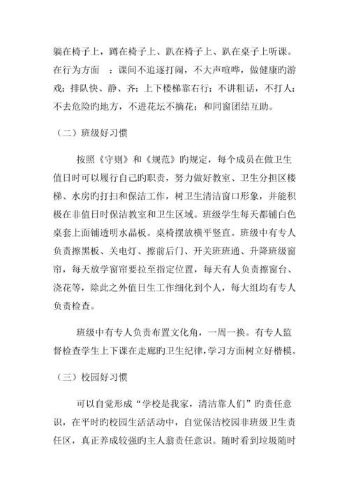 班级好习惯养成教育实施专题方案.docx