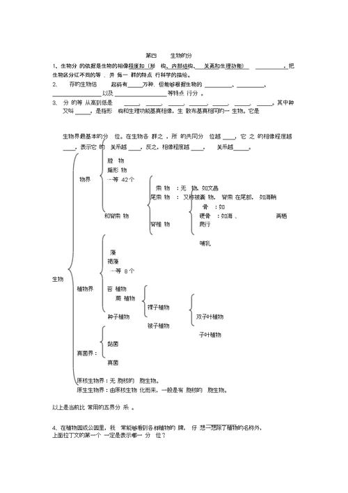 苏教版八年级生物上册复习资料