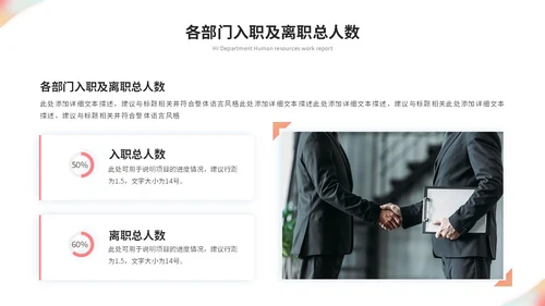 简约时尚商务人事部人力资源工作总结工作汇报ppt模板人力资源工作汇报