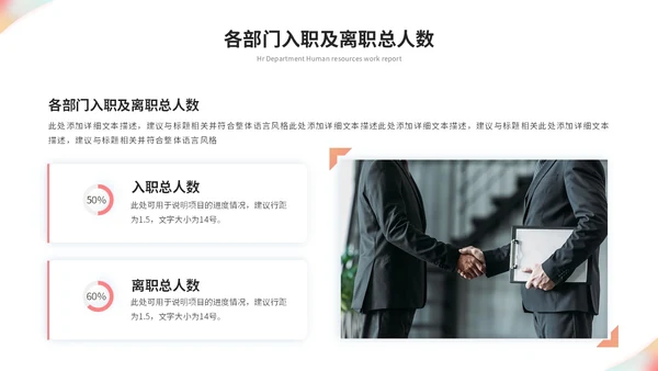 简约时尚商务人事部人力资源工作总结工作汇报ppt模板人力资源工作汇报