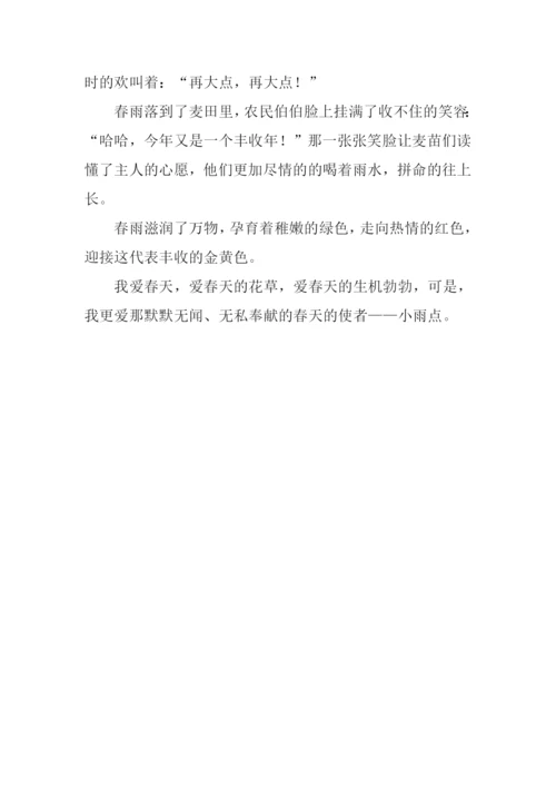春天的小雨作文500字.docx
