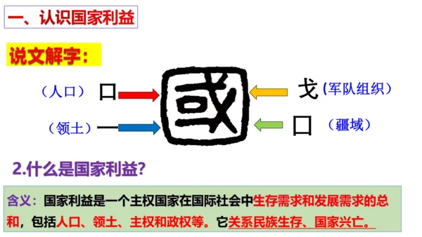 第八课  国家利益至上复习课件（20张PPT）