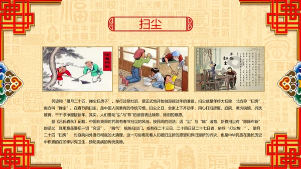 新年春节习俗民俗传统文化PPT模板
