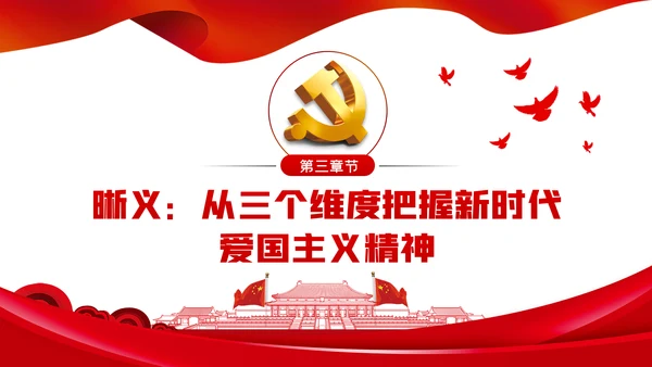 弘扬爱国主义精神专题党课稿PPT模板