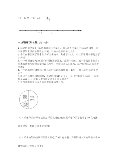 冀教版小学六年级下册数学期末综合素养测试卷精品加答案.docx