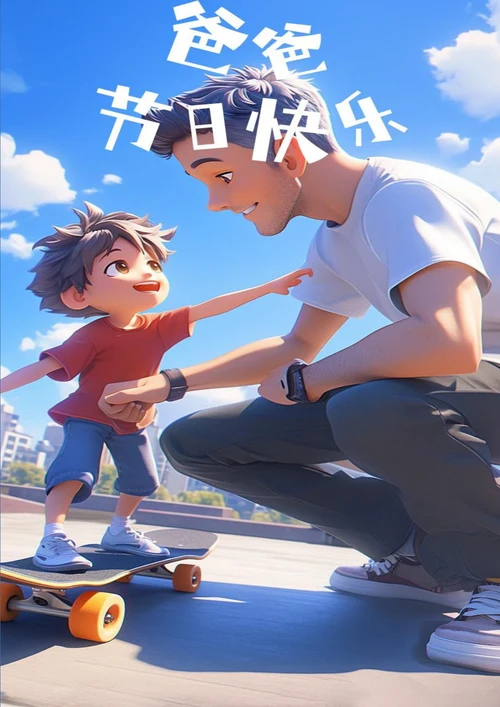 父亲节节日快乐父亲节海报