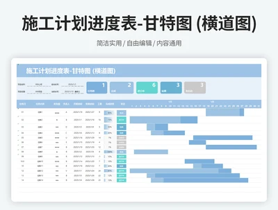 施工计划进度表