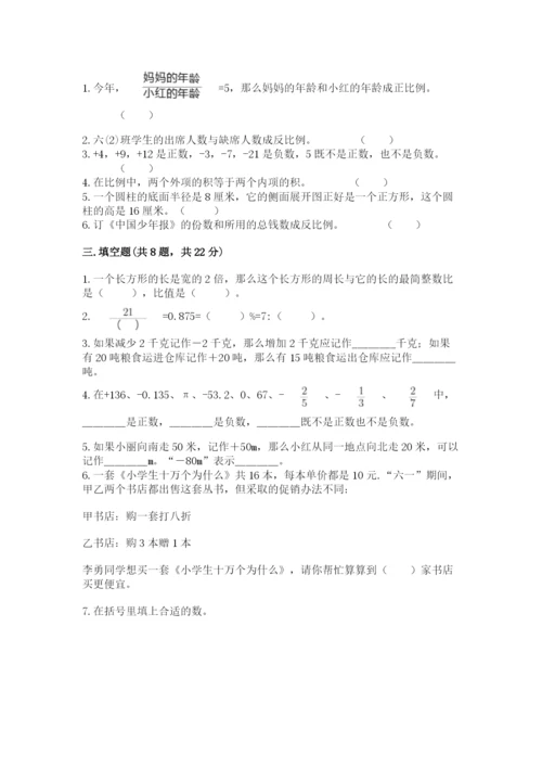 廊坊市永清县六年级下册数学期末测试卷精选.docx