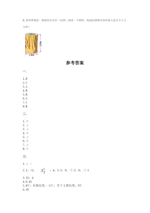 北师大版六年级数学下学期期末测试题附完整答案【易错题】.docx