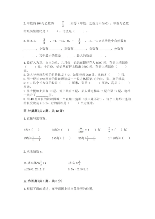 小学六年级下册数学期末卷含答案（预热题）.docx