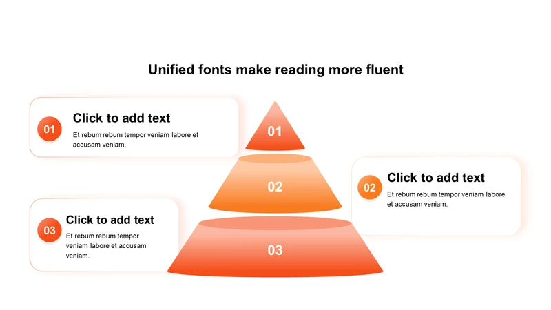 渐变纯文字PPT棱锥