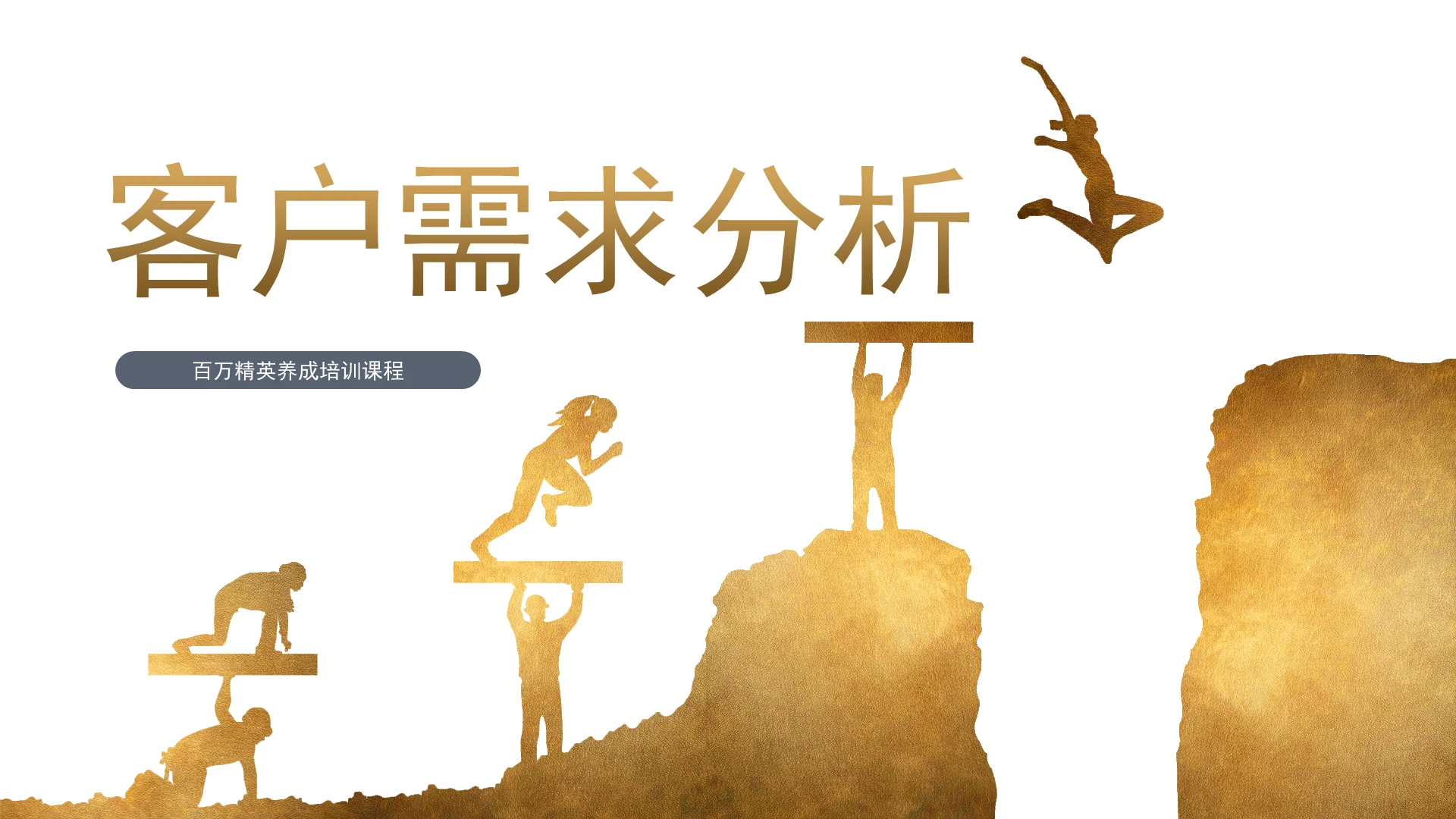 金色商务风员工培训客户分析PPT模板客户分析ppt