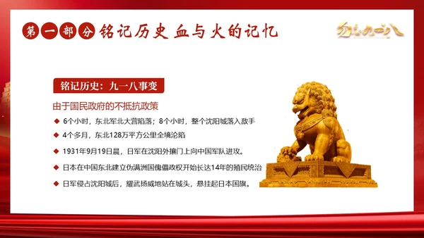 九一八事变勿忘九一八勿忘国耻918PPT课件